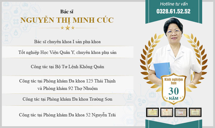 Bác sĩ sản phụ khoa giỏi Nguyễn Thị Minh Cúc tư vấn phụ khoa miễn phí
