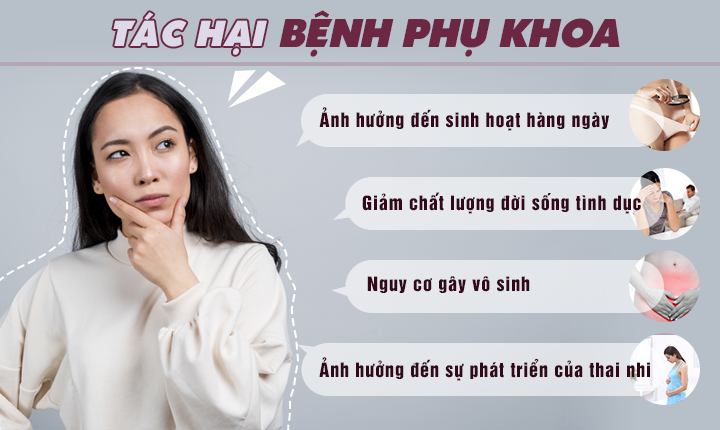 tác hại của bệnh phụ khoa